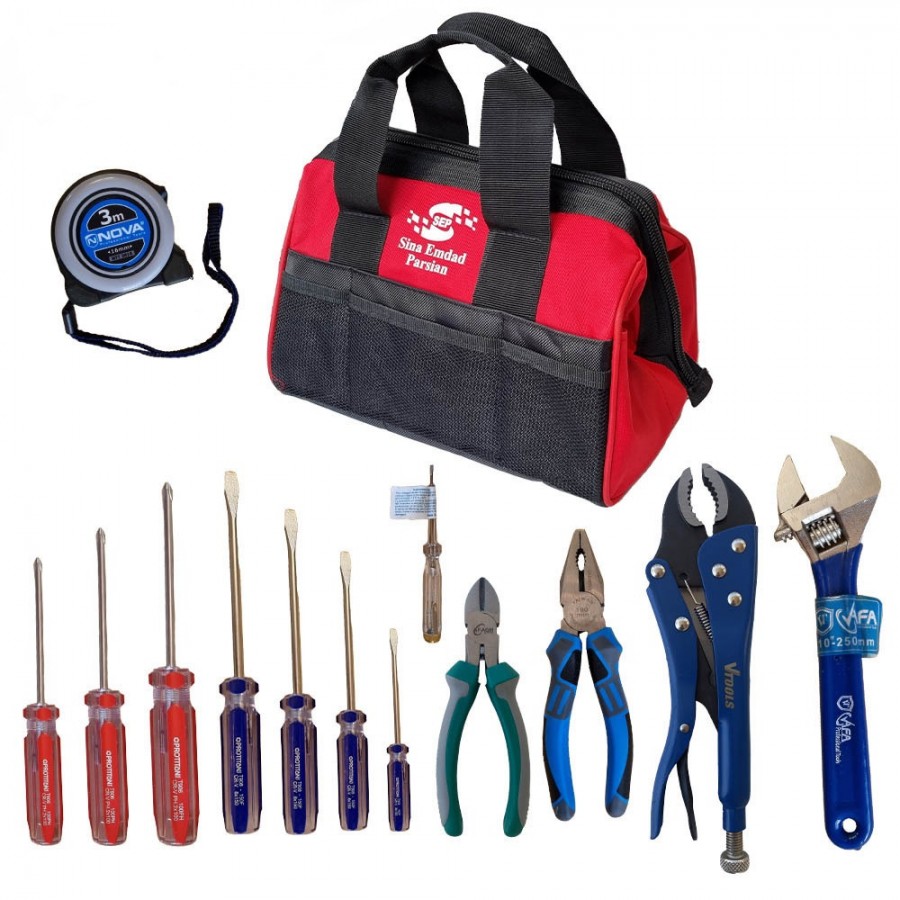 مجموعه ابزار 14 پارچه sina emdad مدل CA027