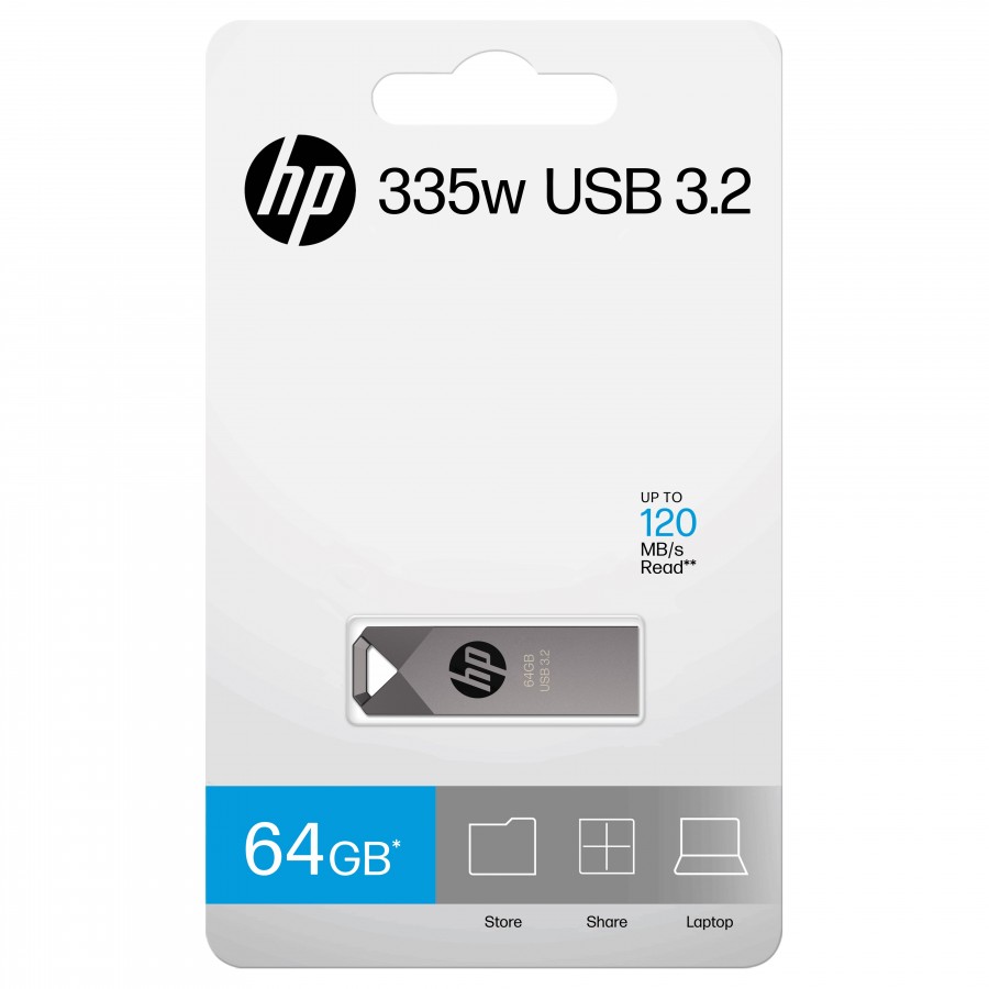 فلش مموری HP مدل 335w USB3.2 ظرفيت 64 گيگابايت