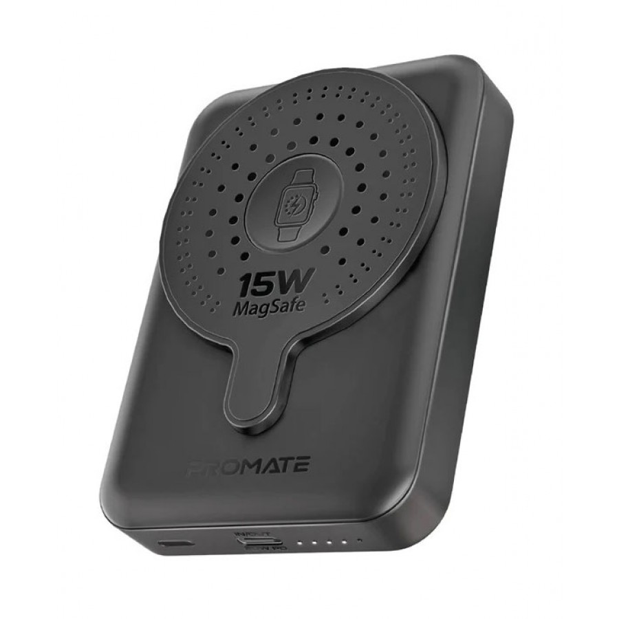 پاوربانک وایرلس 10000 میلی آمپر PROMATE فست شارژ مدل POWERMAG-DUO